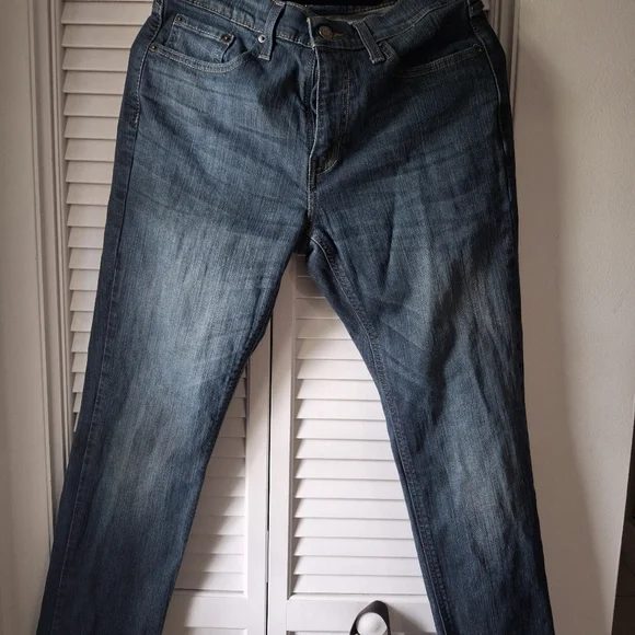 a.n.a Blue Mid-Rise Skinny Jeans - Picture 3 of 4